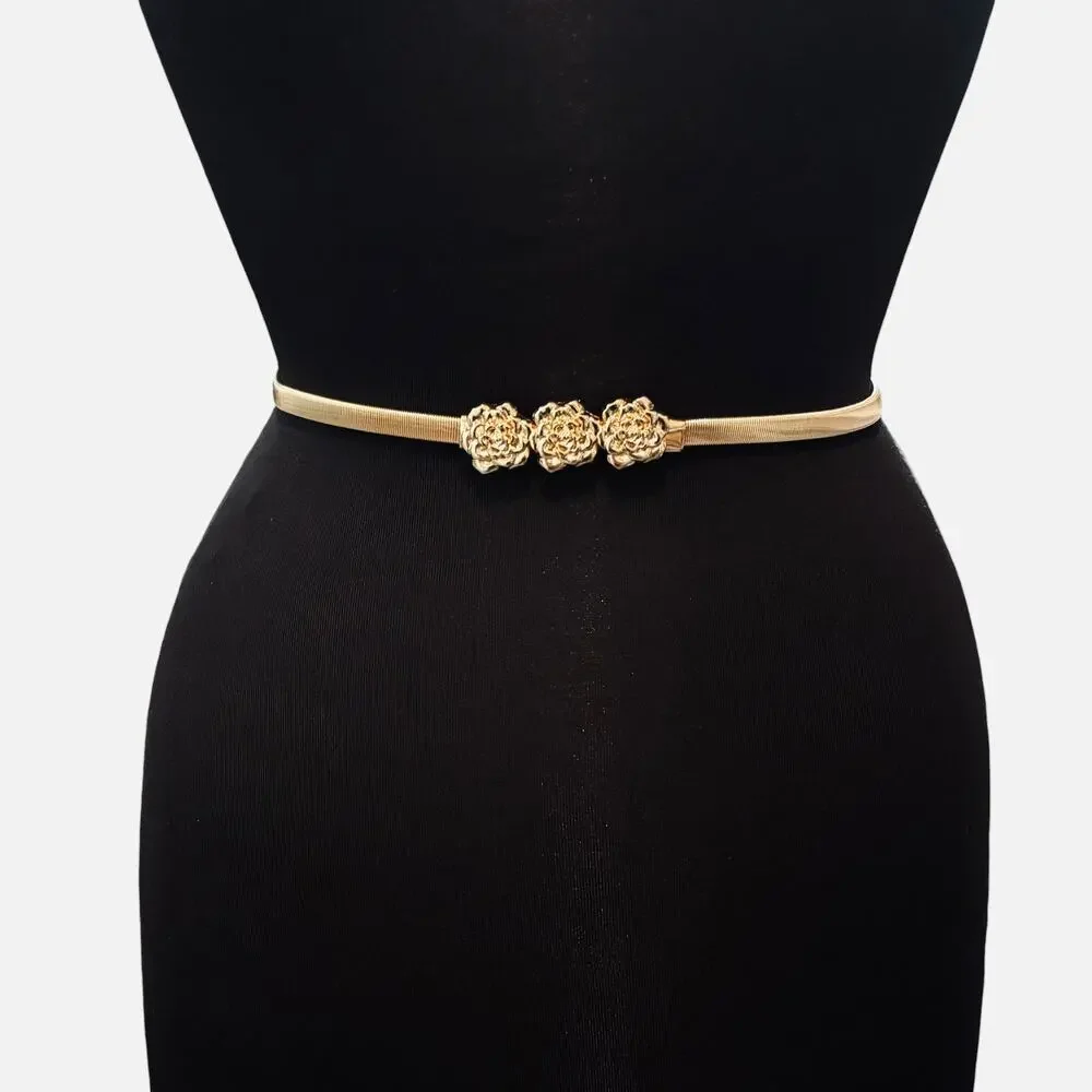 Rosette Stretch Metal Belt